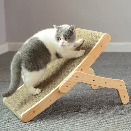 3-in-1 Wooden Scratcher & Bed for Cats