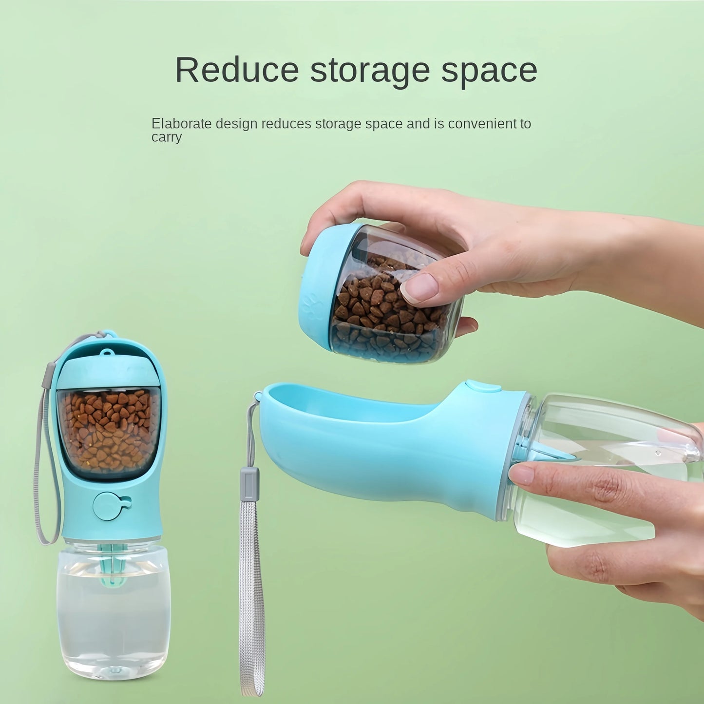 2-in-1 Portable Pet Water & Food Bottle