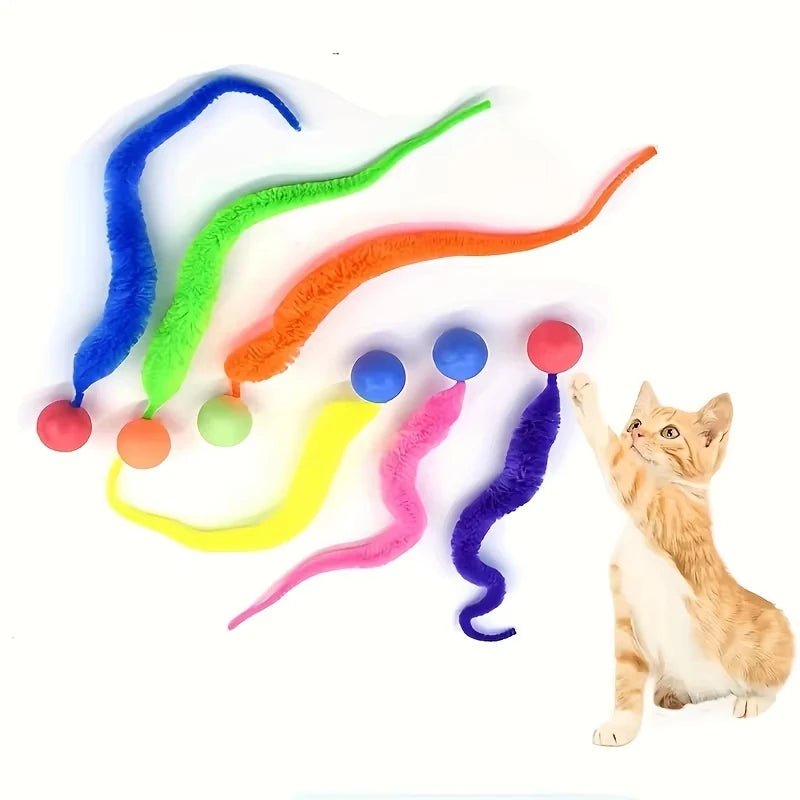 Colorful Bouncing Caterpillar Toy For Cats