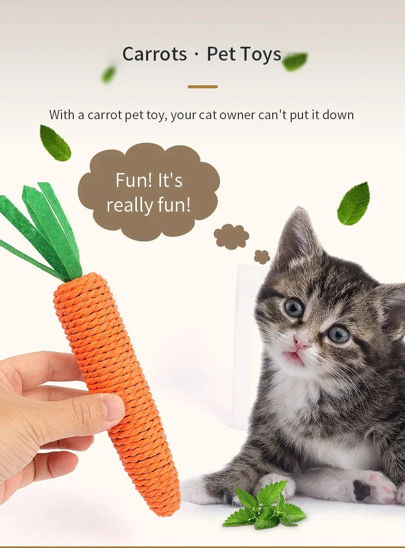 Carrot Chew Toy for Cats