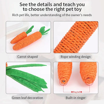 Carrot Chew Toy for Cats