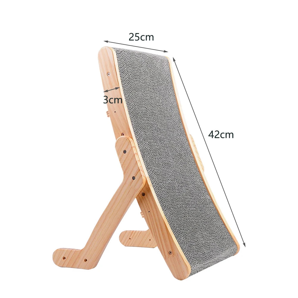 3-in-1 Wooden Scratcher & Bed for Cats