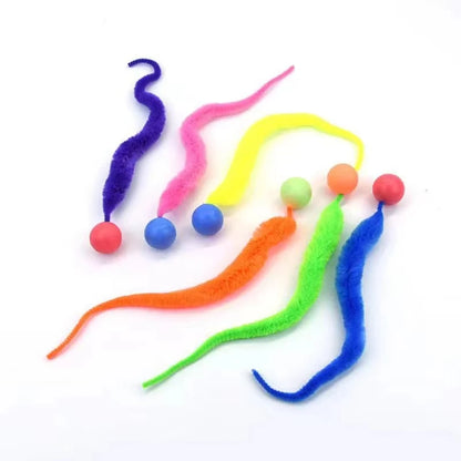 Colorful Bouncing Caterpillar Toy For Cats