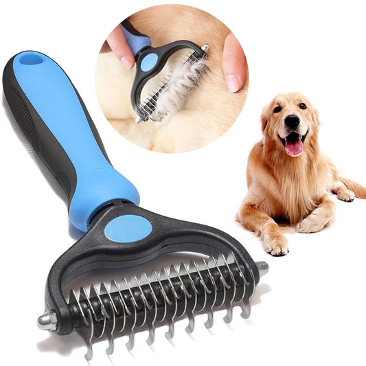 2-in-1 Professional Pet Deshedding & Dematting Brush